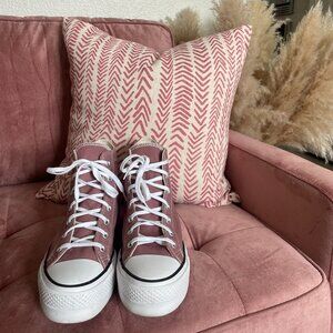 Dusty Rose Platform High-top Converse